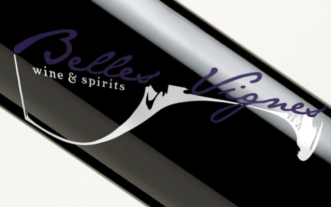 Belles Vignes Logo & Wine Bottle Branding