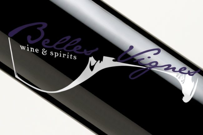 Belles Vignes Logo & Wine Bottle Branding